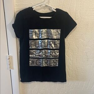 Place Black Tee with Silver Graphic